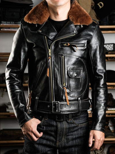 Chaqueta para Hombre con Cuello de Piel Desmontable y Cinturón Ajustable - Image 14