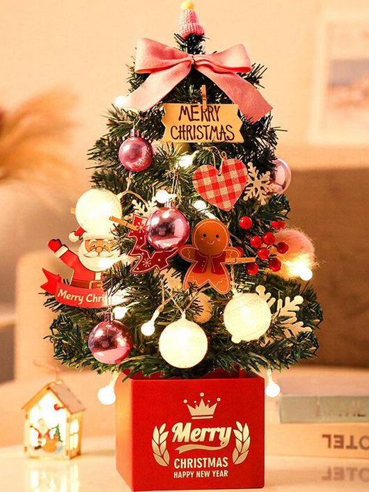 Árbol de Navidad Pequeño de Escritorio con Adornos Decorativos - Image 17