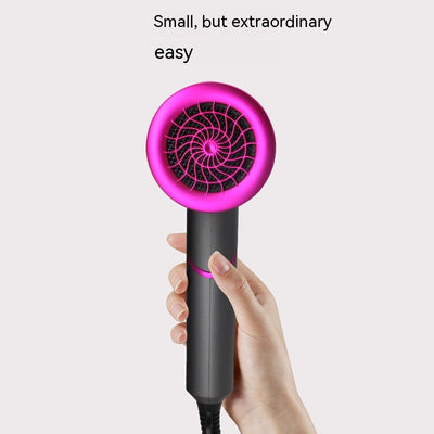 Emerald green folding hair dryer with gold accents, shown with a concentrator, comb, and diffuser nozzle attachments. - Image 6