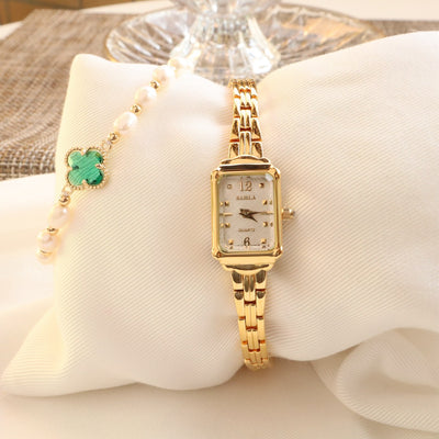 Reloj Cuadrado Dorado 18K para Mujer - Diseño Trendy y Elegante - Image 6