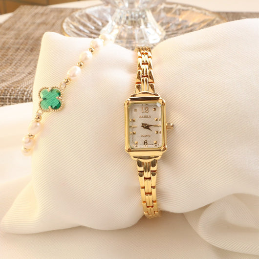 Reloj Cuadrado Dorado 18K para Mujer - Diseño Trendy y Elegante - Image 6