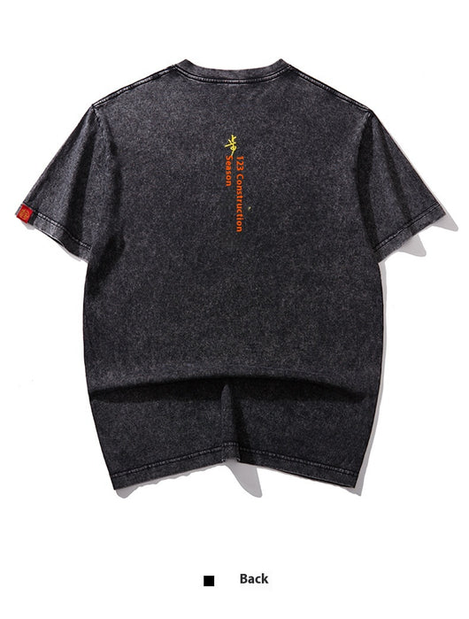 Playera de Pareja Manga Corta para Niño Verano con Bordado de Loto - Image 15