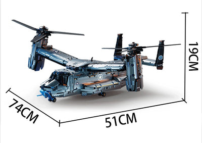Helicóptero de Transporte Grande Osprey - Juego de Bloques de Construcción Armado - Image 14