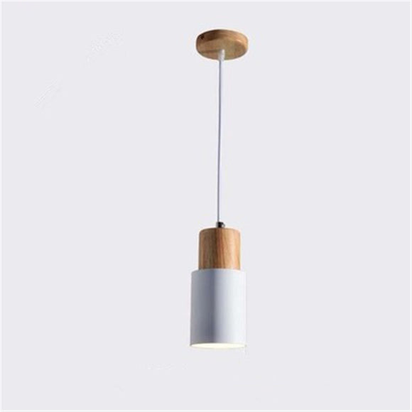 Lámpara Colgante de Madera Maciza Multicolor - Diseño Elegante