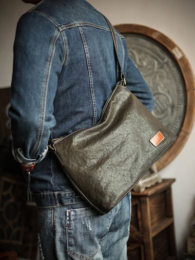 Bolsa Mensajera de Cuero Genuino para Hombre - Image 5