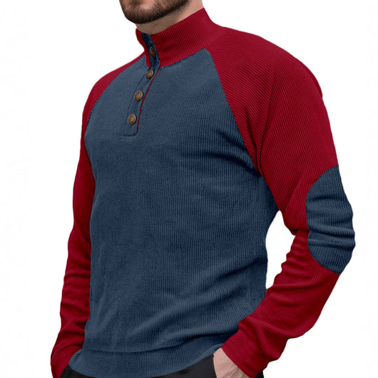 Chamarra Casual Raglan para Hombre - Cuello Alto Suelto Primavera Otoño - Image 3