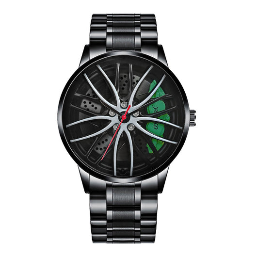 Reloj de Cuarzo Impermeable con Ruedas de Acero Inoxidable para Hombre - Image 12