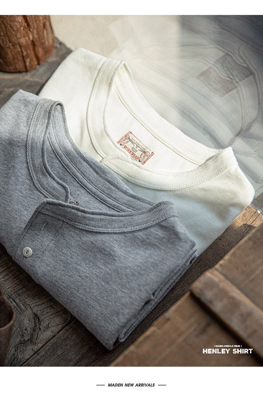 Camiseta Manga Larga Estilo Retro Americano Pesada para Trabajo - Image 19