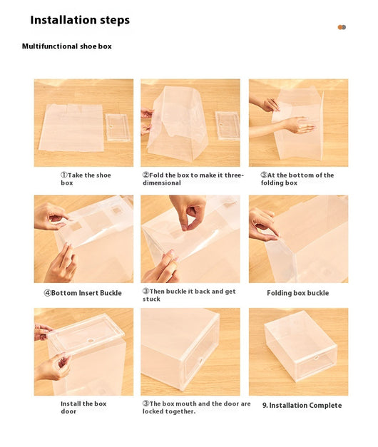 Caja Organizadora Transparente Plegable para Zapatos - Image 13