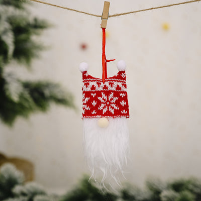 Adorno Navideño Gorro Doble Bola con Base de Madera - Decoración Festiva Elegante - Image 7
