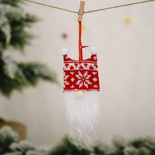 Adorno Navideño Gorro Doble Bola con Base de Madera - Decoración Festiva Elegante - Image 7