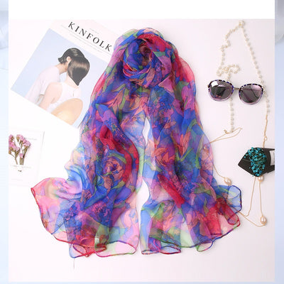 Pañuelo de Seda Decorativo Versátil para Mujer - Image 5