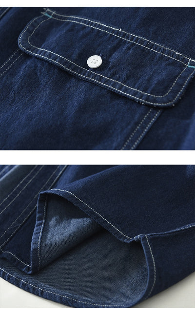 Blusa Denim Artística de Manga Larga Suelta y Casual - Image 15