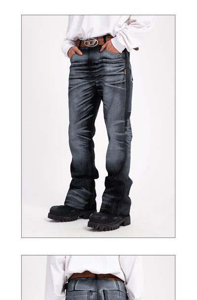Jeans Casuales de Cintura Alta con Degradado para Hombre - Image 8