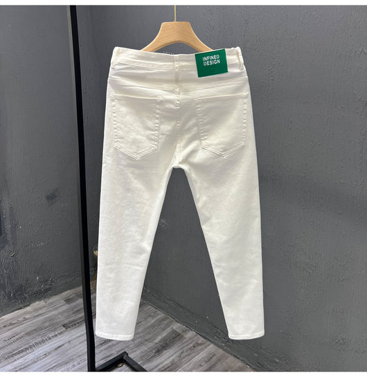 Pantalones Jeans Blancos Casuales para Hombre - Estilo Moderno y Versátil - Image 6