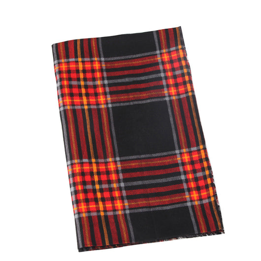 Pañuelo Cuadrado de Satén Reversible con Estampado Escocés - Image 11