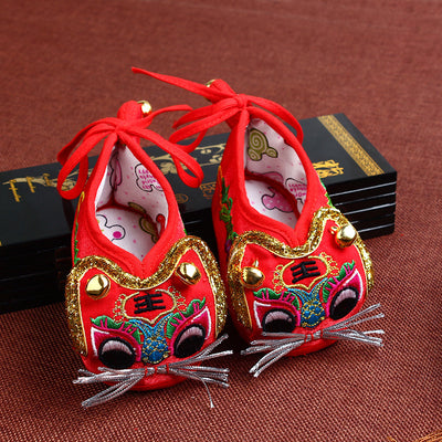 Zapatos Bordados Cabeza de Tigre - Traje Tang Tradicional para Bebé - Image 15