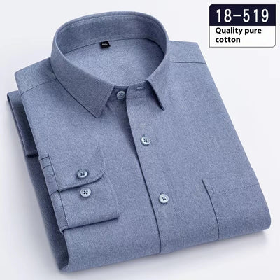 Camisa Ejecutiva Manga Larga Color Sólido con Bolsillo - Image 12