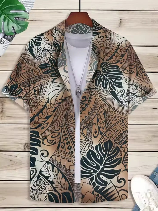 Camisa Estampada Artística para Hombre - Diseño Personalidad - Image 8