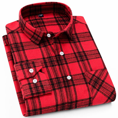 Camisa Flanela Casual de Manga Larga para Hombre - Image 14