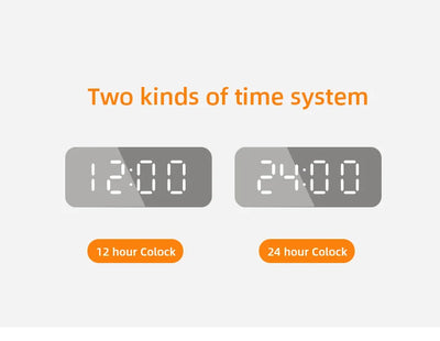 Reloj Despertador LED con Cargador Inalámbrico, Espejo HD y Termómetro - Image 18