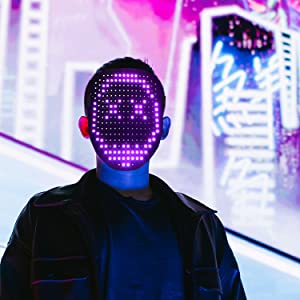 Máscara LED con Sensor de Gestos - 50 Patrones para Halloween y Cosplay - Image 2