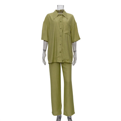 Conjunto Elegante de Pantalón y Blusa Suelta para Mujer - Image 17