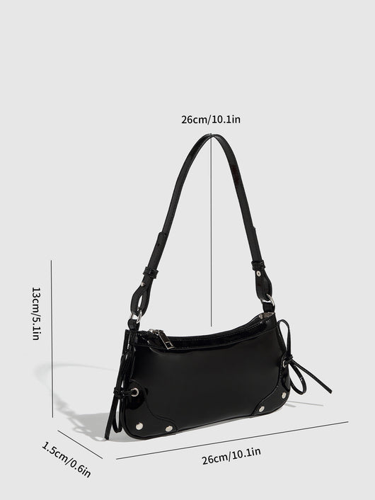 Bolso Bandolera Cuadrado Pequeño con Doble Moño - Diseño Minimalista Liso - Image 18