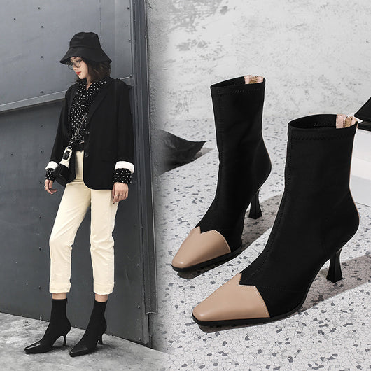 Botas Tobilleras Stiletto con Elástico - Comodidad y Estilo Otoño-Invierno - Image 6