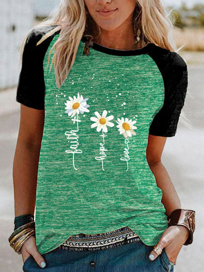 Playera Estampada Tres Margaritas de Manga Corta - Image 13