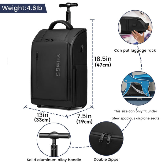 Mochila Trolley Viajero Ultra Ligera con Asa Telescópica