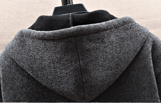 Cardigan Hoodie Acolchado de Terciopelo para Hombre - Image 7
