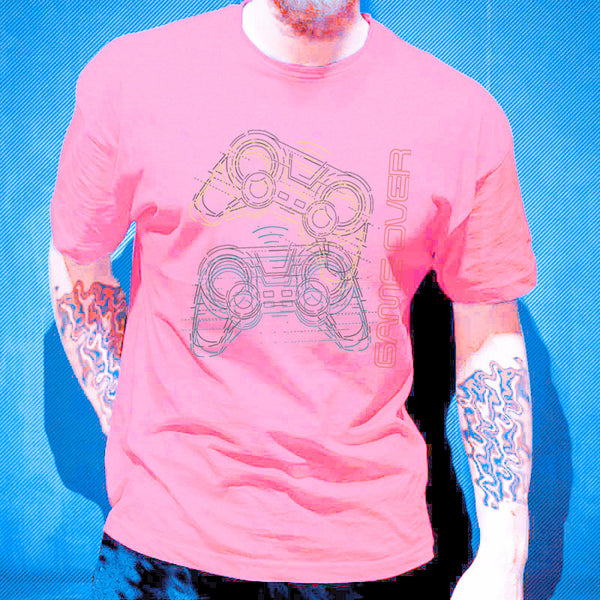 Playera Gamer con Estampado de Letras Creativas - Cuello Redondo Unisex