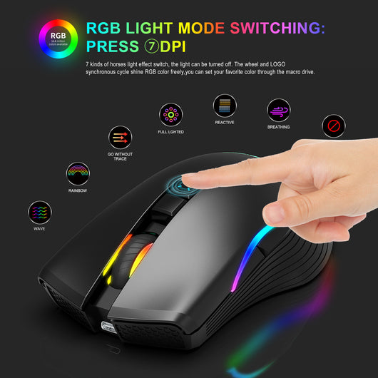Ratón Gaming RGB con Interfaz USB-C y 7 Botones Programables - Image 10