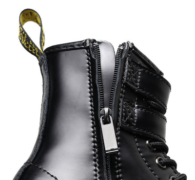 Botas Motociclistas de Cuero para Mujer Estilo Británico - Image 5
