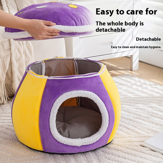 Nido Térmico Desmontable para Gatos y Conejos - Felpa Gruesa Invierno - Image 4