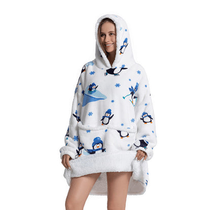 Pijama Sudadera con Capucha y Manta - Abrigo Cálido Versátil - Image 35
