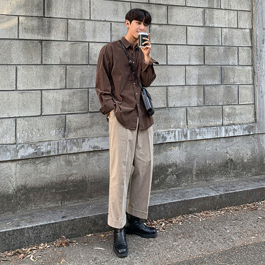 Bolso Mensajero de Cuero Estilo Coreano para Hombre - Image 10