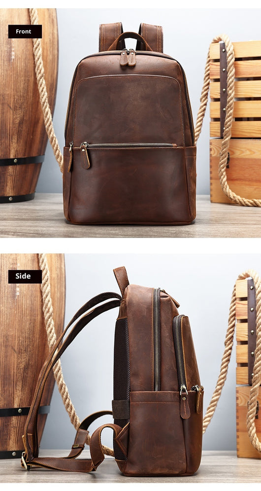 Mochila de Cuero para Hombre con Gran Capacidad - Image 30