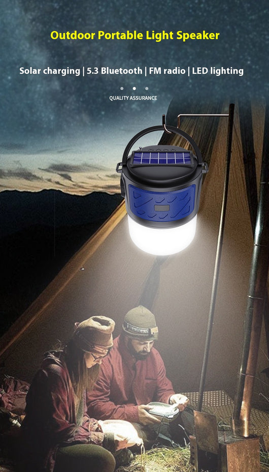 Linterna Solar Portátil con Altavoz Bluetooth y Cargador Inalámbrico - Image 12