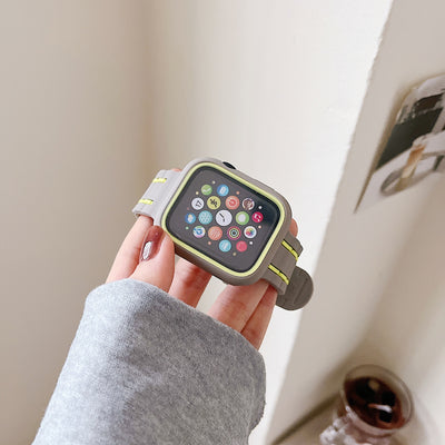 Set de Correas de Silicona para Apple Watch 7, SE y 8 con Funda Protectora - Image 11