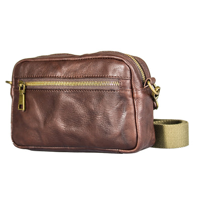Bolsa Bandolera de Cuero Genuino Hecha a Mano para Hombre Joven - Image 11