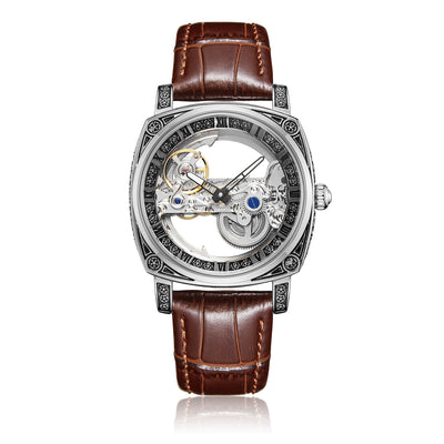 Reloj Mecánico Automático Vintage con Esfera Luminosa y Relieves - Image 21
