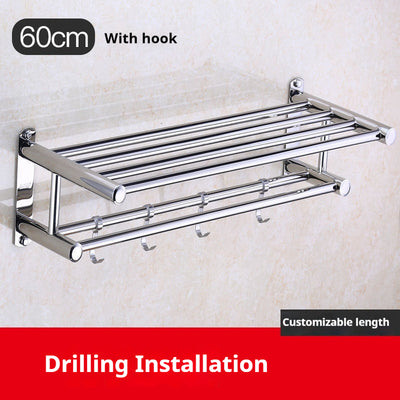 Toallero de Acero Inoxidable 304 Portátil para Baño - Image 9