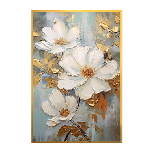 Cuadro Abstracto Flor de Loto en Lienzo 3D - Pintura al Óleo Hecha a Mano para Decoración del Hogar - Image 5