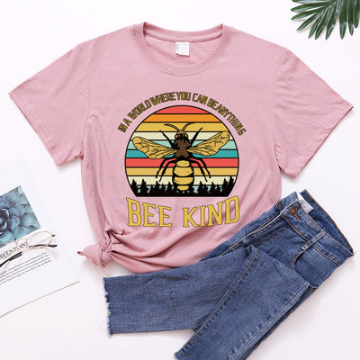 Camiseta Suelta Estampado Abeja con Letras - Diseño Moderno y Cómodo - Image 11