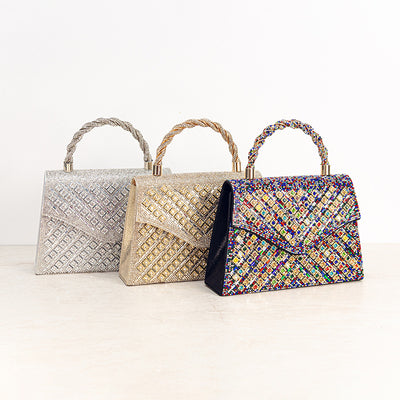 Bolso de Banquete Retro Europeo con Incrustaciones de Diamantes - Elegancia de Lujo - Image 22