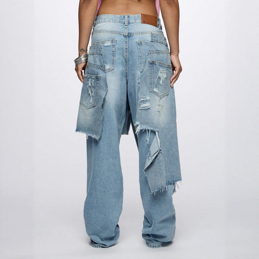 Jeans Rotos Hip Hop Oversized de Moda Urbana - Image 4
