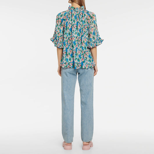 Blusa Georgette Estampada con Mangas Tres Cuartos y Detalles en Chifón - Image 20