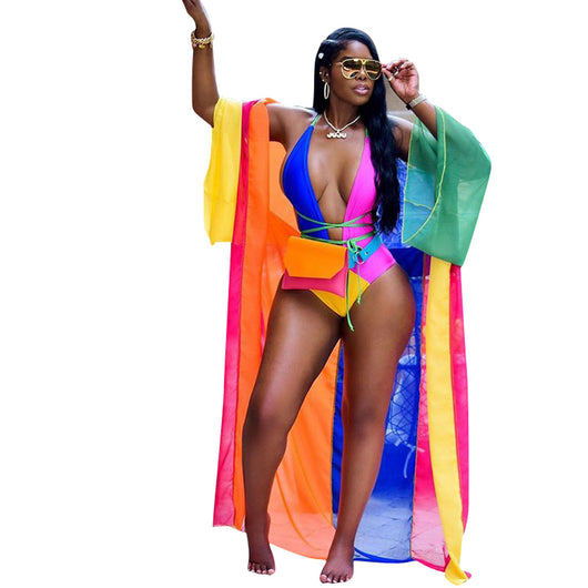 Traje de Baño Dos Piezas con Colores Vibrantes y Detalles de Costura - Image 12